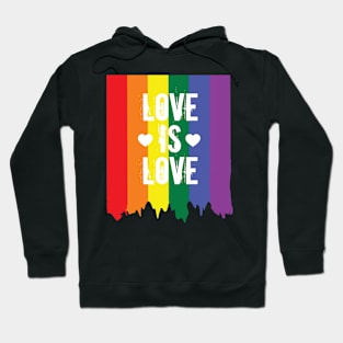 Gay Pride Rainbow Paint Love Is Love Flag Hoodie